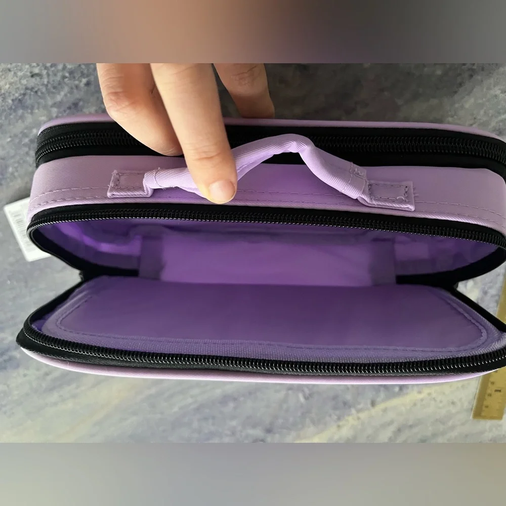 Sanrio Kuromi Large Pencil Case Pen NWT Cute Stationery Bag Pouch Holder Purple